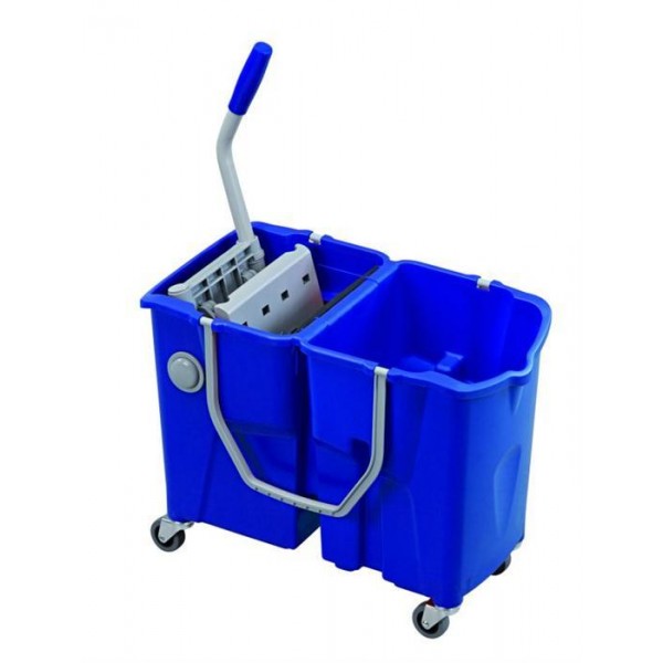 Galeata impartita pe roti de 15+15L cu storcator incorporat 